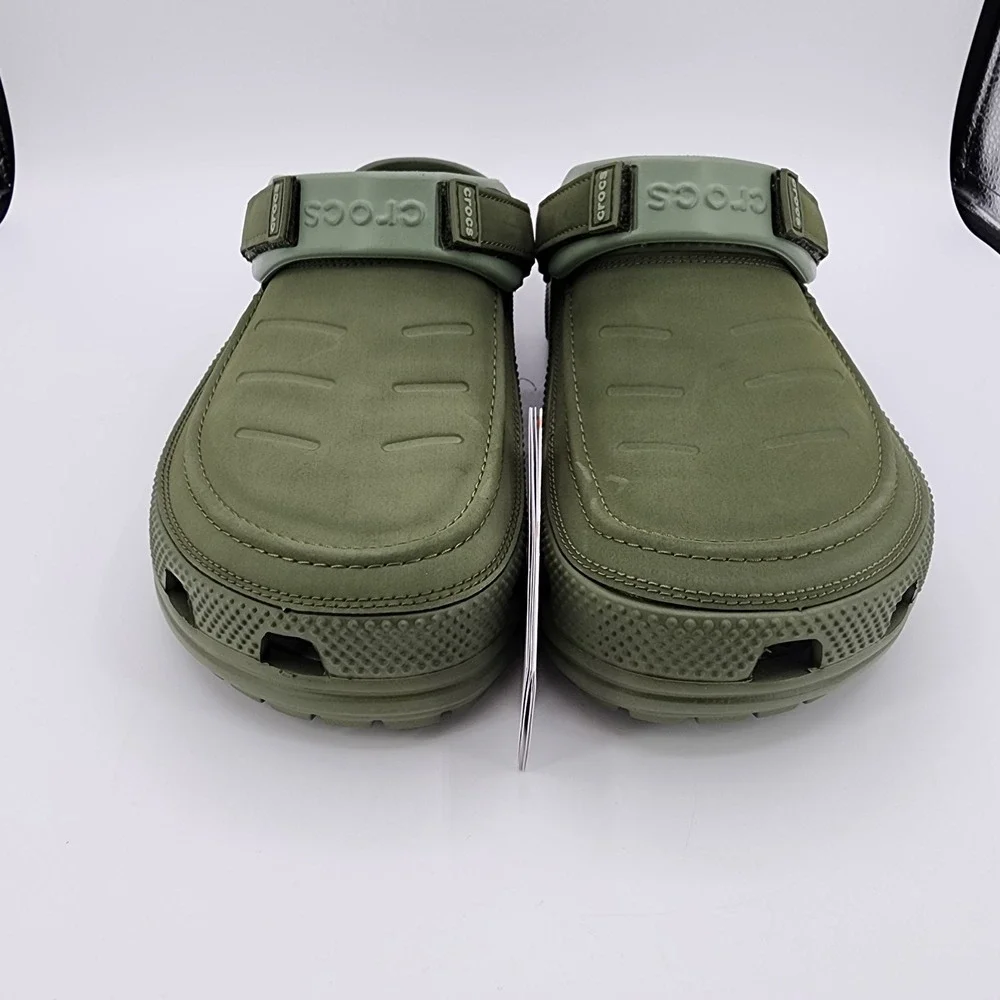 Crocs Yukon Vista II Clogs Mens‎ 12 LiteRide Adjustable Strap Army Green NEW